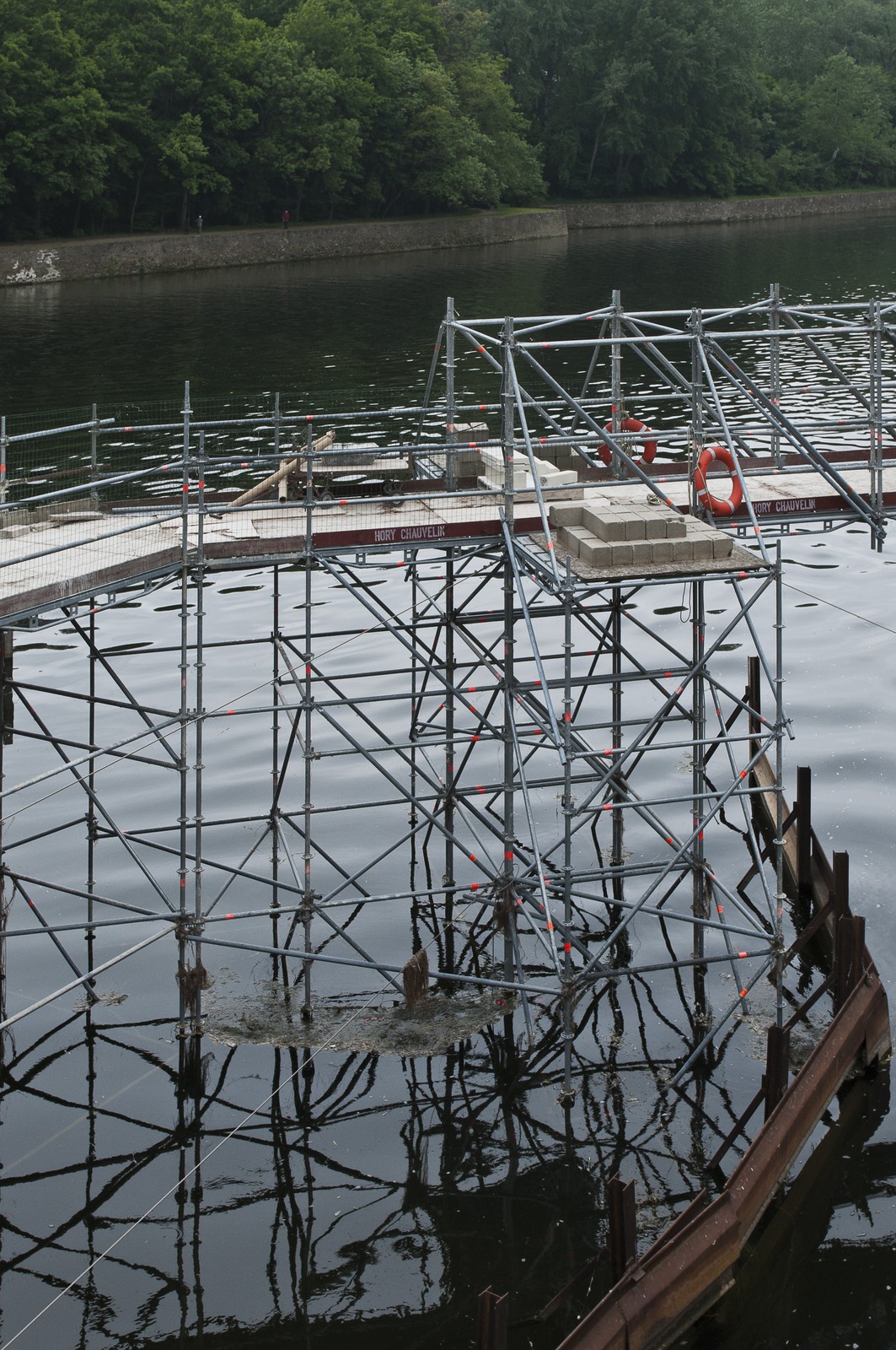 Chantier à Chenonceau